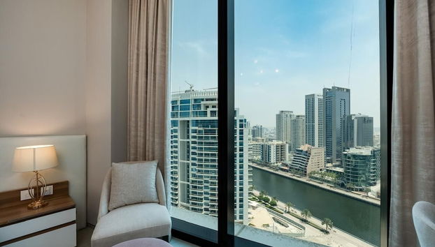 Beachfront 1BR Jumeirah Gate Tower 1 - Foto 2, Habitación