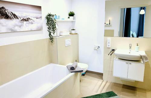 Moderne Ferienwohnung mit bodentiefer Dusche, Waschmaschine und Küche - "Hoffi" - Foto 23