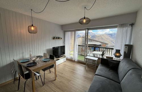 Studio cabine rénové, 4 couchages, pied des pistes, parking, balcon sud - FR-1-297-160 - Foto 6