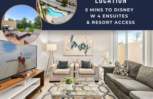 4 BR 4 BA Villa 5min Disneyworld 1804ft Gym - Foto 30