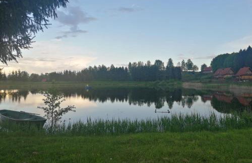 Mazurski Domek Papy Smerfa plaża pomost jezioro prywatny staw gospodarstwo pasieka - Foto 2