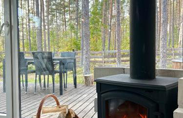 Domek lubiana180 WABI SABI w lesie jacuzzi sauna kominek - drewno w cenie pobytu - nad jeziorem Kaszuby pieski tylko do 10kg za dodatkową opłatą - Foto 26