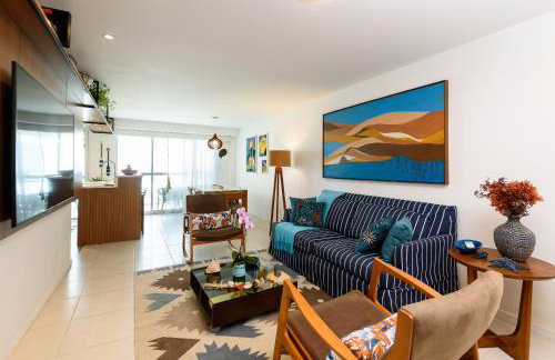 Frente Mar no Recreio com Varanda Privativa Ideal para Família - Foto 7