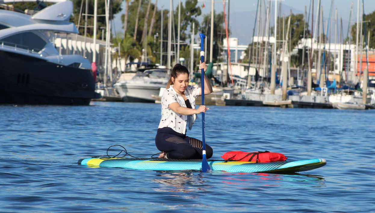 Paddle surf à la Marina del Rey