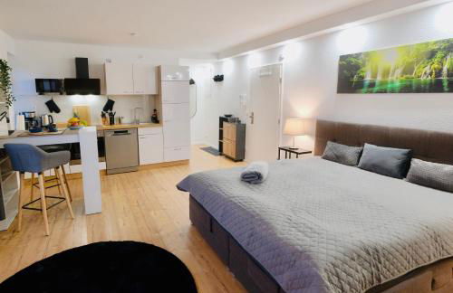 Modernes Apartment für Geschäftsreisende und Paare - WLAN - Parkplatz - Nespresso - zentral - Foto 4