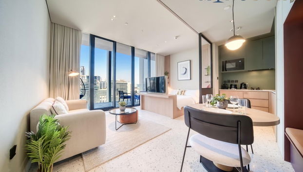 Cozy Studio w Burj Khalifa Balcony Retreat - Foto 5, Habitación