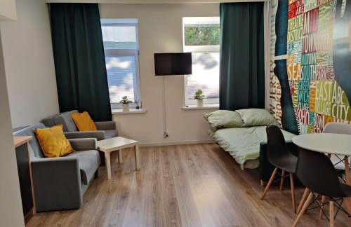 Noclegi Duet House Green Harmony Studio wejście na kod CENTRUM Ptak, Orientarium, Mandoria, Fala, Centrum Zdrowia Matki Polki, bezpłatny parking, klimatyzacja - Foto 12