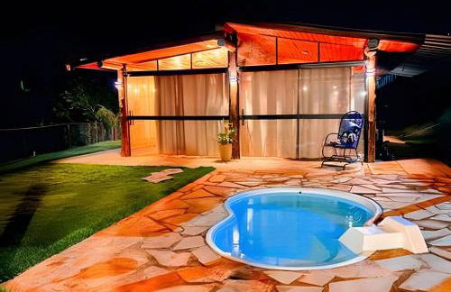 Chalé Mirante, piscina, cachoeira, lago e vista espetacular em Alexânia Goiás - Foto 34