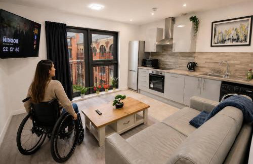 Sidemersey Livings - Relaxing Central Tailored Apartment with Free Parking, French Balcony - Foto 21