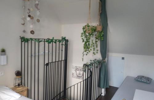 Charmant logement Guidel Plage, vue mer, piscine chauffée, avec une chambre - Foto 11