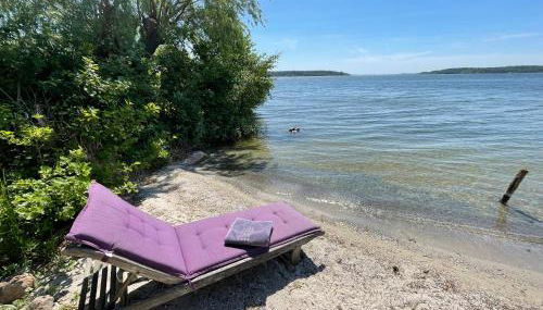 Villa Daries - Ferienwohnung mit eigenem Müritzstrand - Foto 3, sunbed