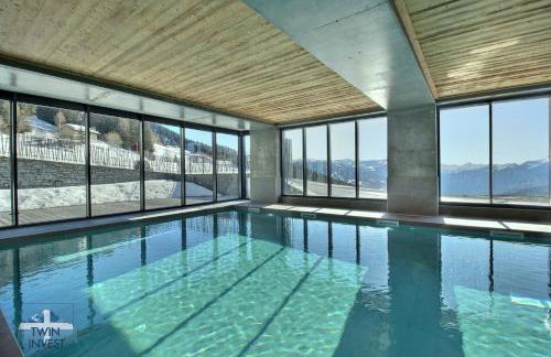 ARC 1600, LE RIDGE, Appartement 10 personnes Duplex Vue Montagne - ski aux pieds - Sauna, Hammam, Piscine, Salle de salle de sport-fitness - Foto 44