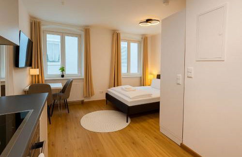Allgäu Suites - Innenstadt, Schlafzimmer, Küche, Parkplatz möglich, Dachterrasse - Foto 24