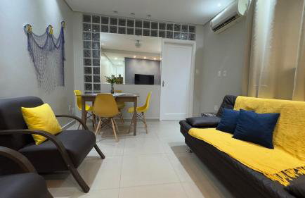 Santos - Gonzaga - Apartamento completo 1 quadra da praia - Foto 8