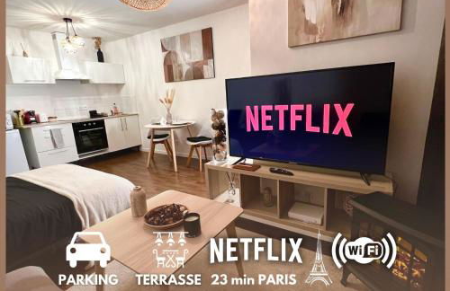 "MoonLighT" Gare à 10min de PARIS, WIFI, TERRASSE , PARKING - Foto 1