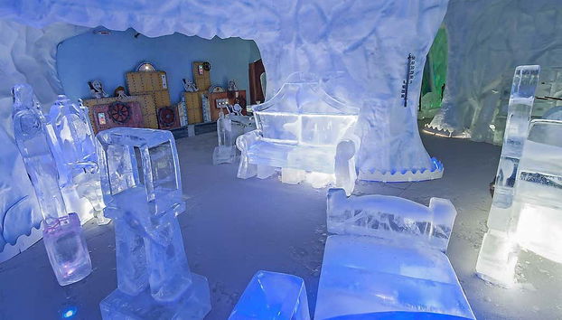 Uma sala feita de gelo