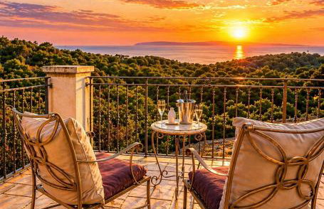 VILLA GEMINI Luxus Pool und Meerblick Punta Križa - Foto 1