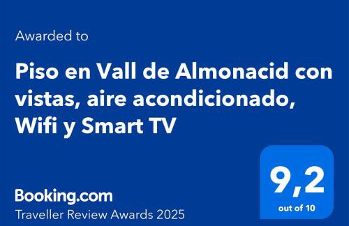 Piso en Vall de Almonacid con vistas, aire acondicionado, Wifi y Smart TV - Foto 4