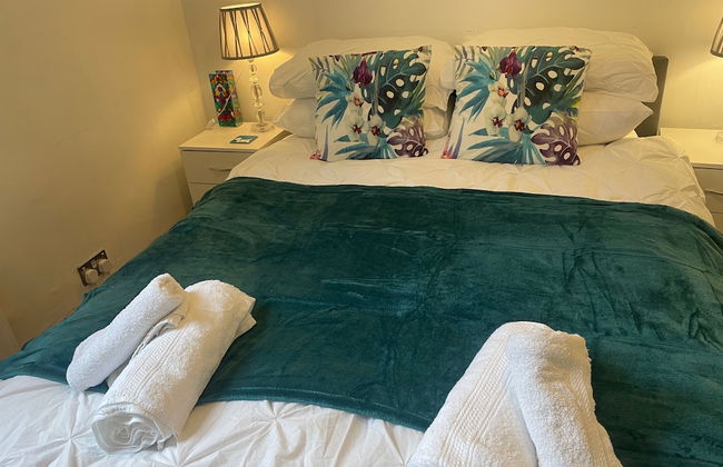 1 Bed Victorian Flat Sleeps 4 - Garden & Patio - Foto 8