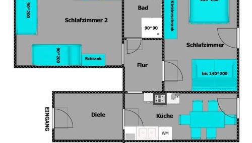 OCTOPUS-2 Monteurwohnung in Zentrum! 2-zkb im 2og - Foto 2