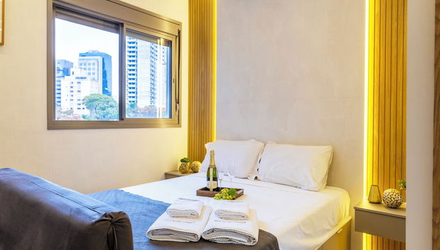 Estudio Pinheiros com piscina e academia - Foto 2, Habitación