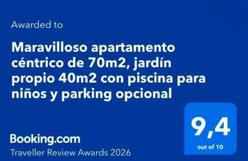 Maravilloso apartamento céntrico de 70m2, jardín propio 40m2 con piscina para niños y parking opcional - Foto 2