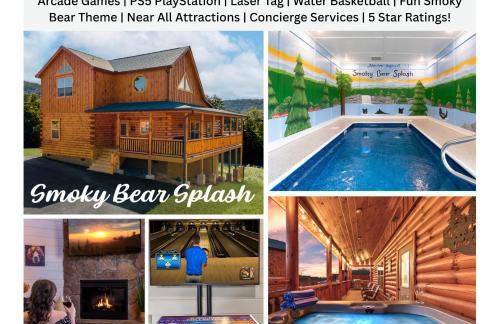 Smoky Bear Splash Top Rated Private Pool Cabin with Hot Tub, Mtn Views, Arcade Games, Excellent Location - Foto 1