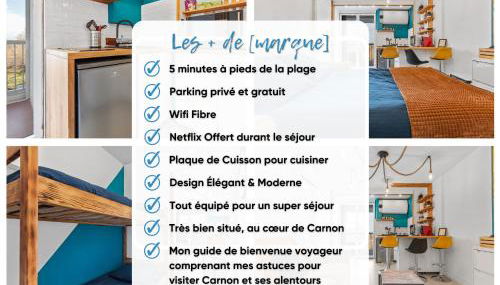 Studio cabine AZUR ,5 min mer -5 min Arena - clim - parking gratuit privée - 4 personnes - Foto 3