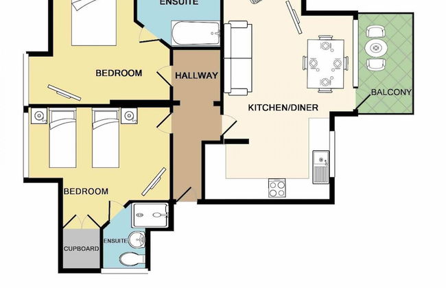 Brunswick Fab Pad - 2 Bedroom 2 Bathroom Garden View Balcony - Foto 28
