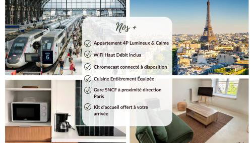 Cocoon d'Argenteuil - city center, close to Paris & SNCF train station - Foto 5