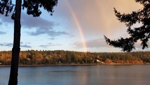 Amazing Sunrise at Coastal Luxury Cabin Rental on Herron Island with Fire Pit and Paddle Boarding near Olympia, Washington - Foto 2
