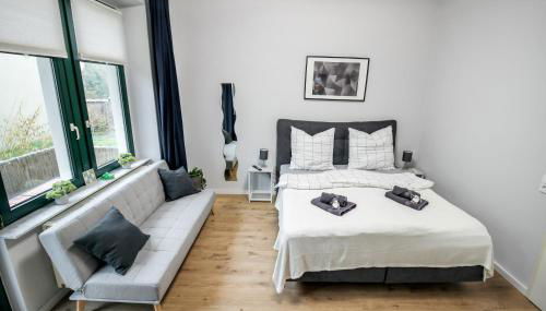 Ferienwohnung Lorenz mit kostenlosem Parkplatz Boxspringbett Küche - Foto 3