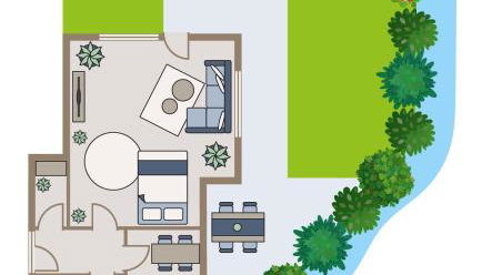 Studio-Apartment mit Garten, Parkplatz & Küche - Foto 2